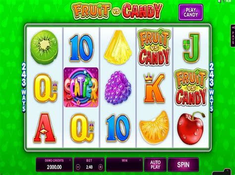 Игровой автомат Fruit vs Candy  играть бесплатно
